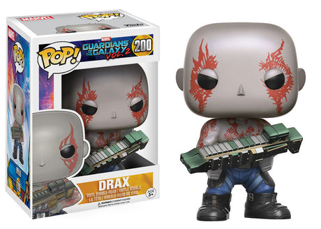 Funko Pop! figure of Drax from Marvel Guardians of the Galaxy Volume 2, collectible toy by Shak's Pop Shop.