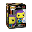 Funko Pop! figure of Loki from Marvel Thor Ragnarok with black light effect, exclusive to Funko Shop, by Shak's Pop Shop.