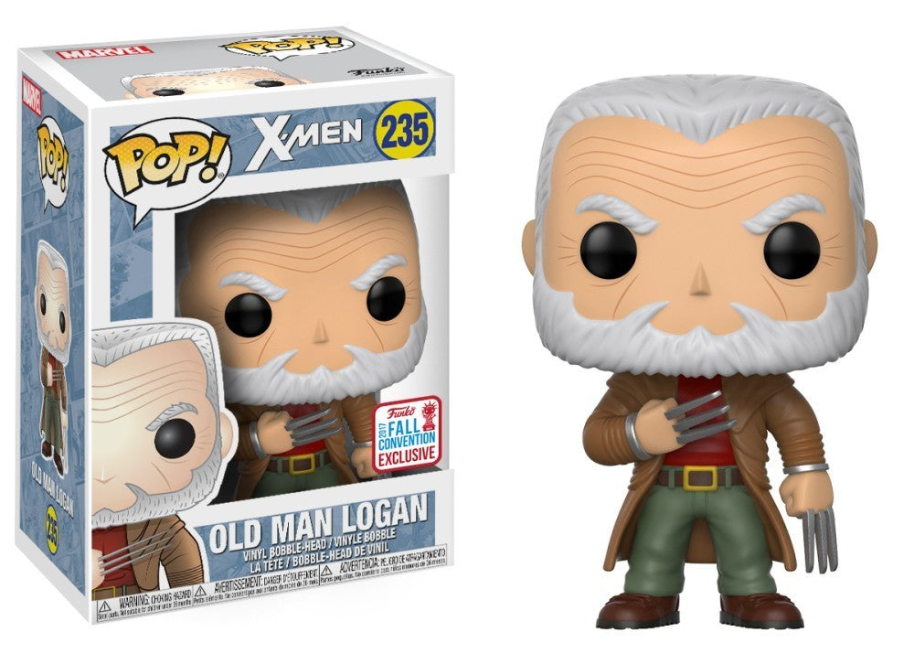 Funko Pop! figure of Marvel's X-Men Old Man Logan, exclusive 2017 Fall Convention collectible with detailed character design