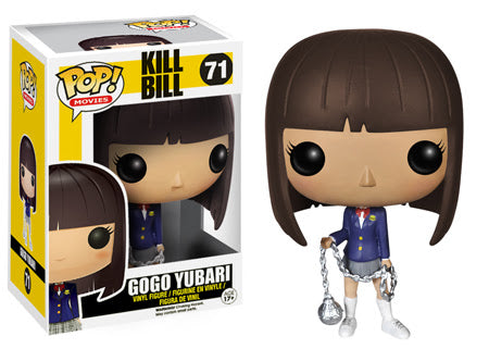 Funko Pop! figure of Gogo Yubari from Kill Bill, collectible vinyl toy with detailed costume and pose.