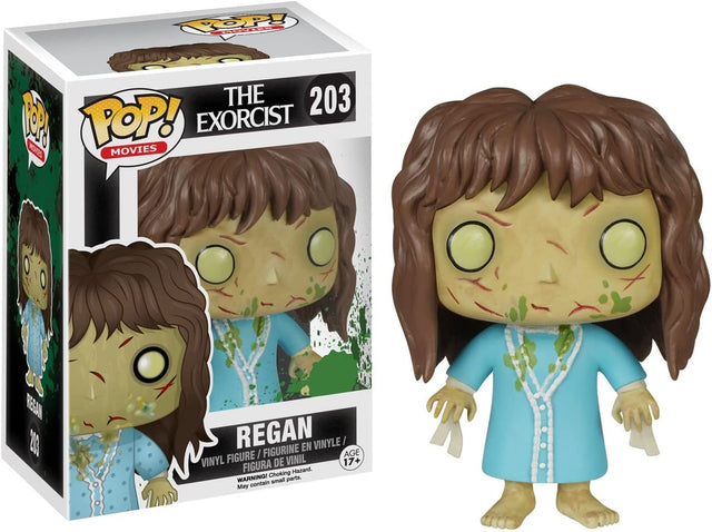 Funko Pop! figure of Regan from The Exorcist, featuring detailed horror movie character design in collectible vinyl style