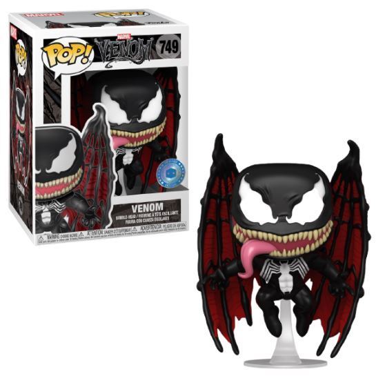 Funko Pop! Marvel Winged Venom figure, PIAB exclusive, featuring Venom with wings from the Marvel series.