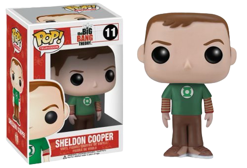 Funko Pop! figure of Sheldon Cooper from The Big Bang Theory, displayed with signature clothing and hairstyle.