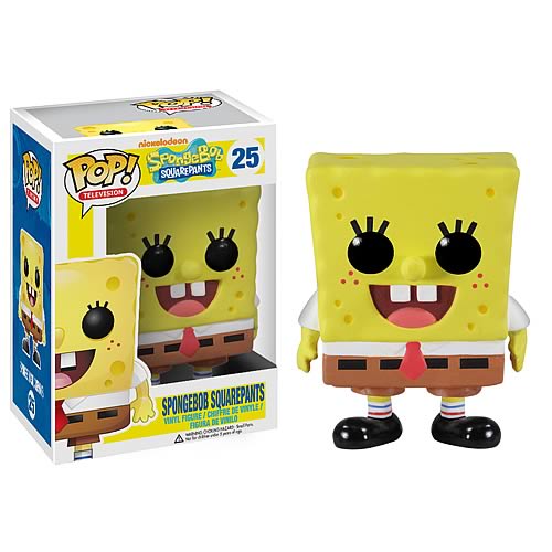Funko Pop! Spongebob Squarepants television figure with minor box imperfection, collectible toy from Shak's Pop Shop.