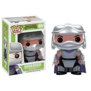 Funko Pop! figure of Shredder from Teenage Mutant Ninja Turtles, collectible toy by Shak's Pop Shop, featuring Shredder's detailed design.