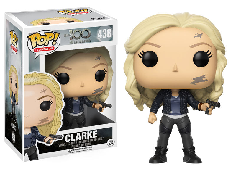 Funko Pop! figure of Clarke from The 100 TV series, collectible toy by Shak's Pop Shop, detailed character representation.