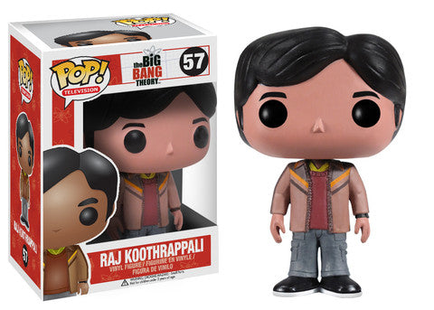 Funko Pop! figure of Raj Koothrappali from The Big Bang Theory, a collectible television character by Shak's Pop Shop.
