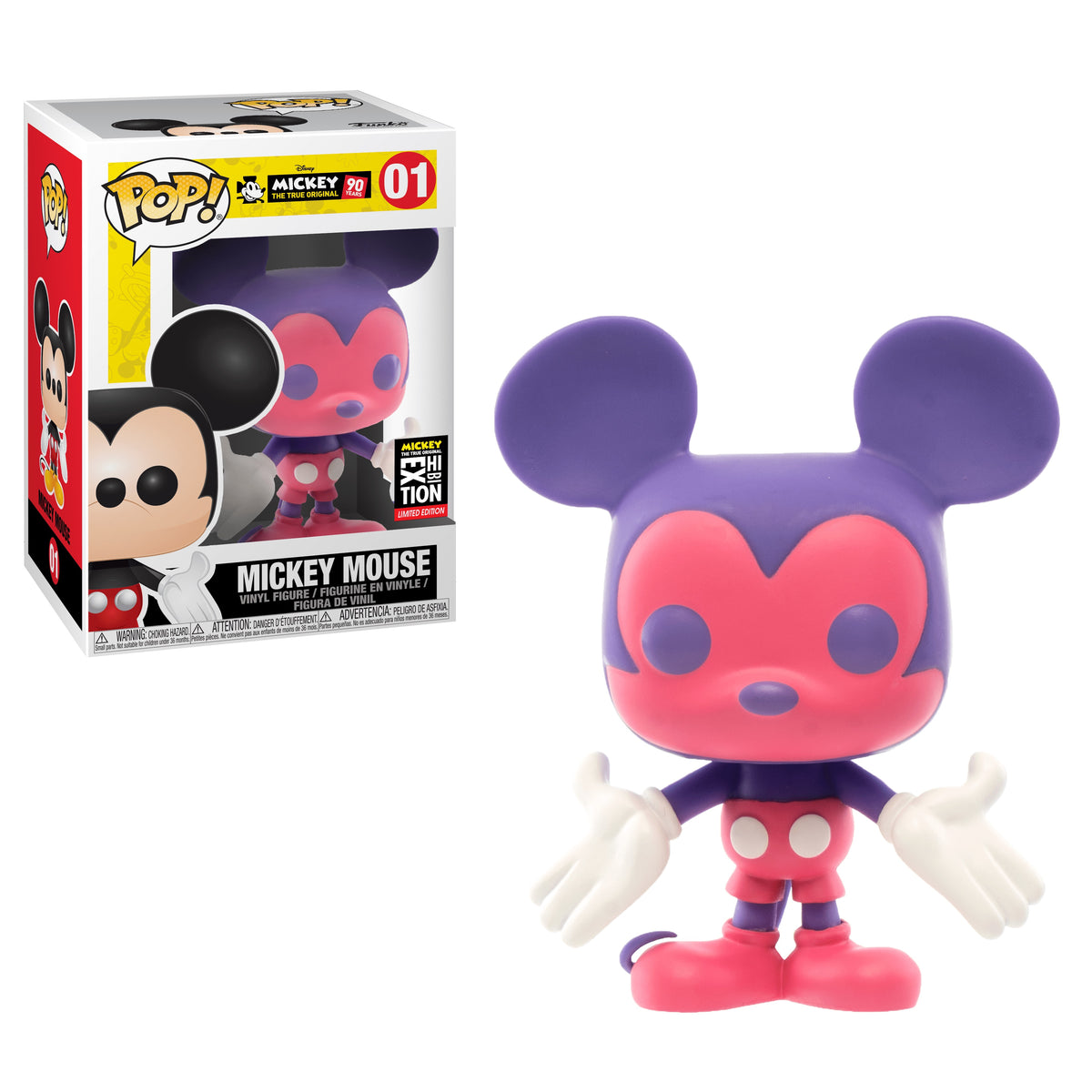 Disney Mickey Mouse Marvel Funko Pop figure in pink and purple, exclusive from Shak's Pop Shop, detailed collectible toy.