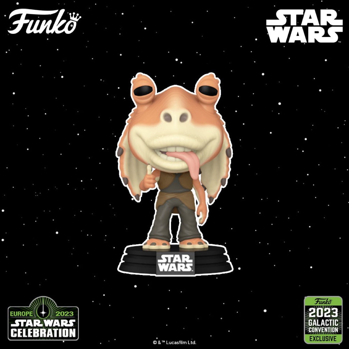 Funko Pop! Star Wars: Jar Jar Binks (2023 Star Wars Celebration Shared Exclusive)