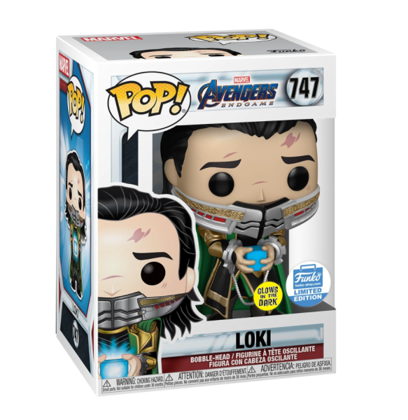 Funko Pop! Marvel: Avengers Endgame: Loki Glow In The Dark (Funko Shop Exclusive) (Box Imperfection)